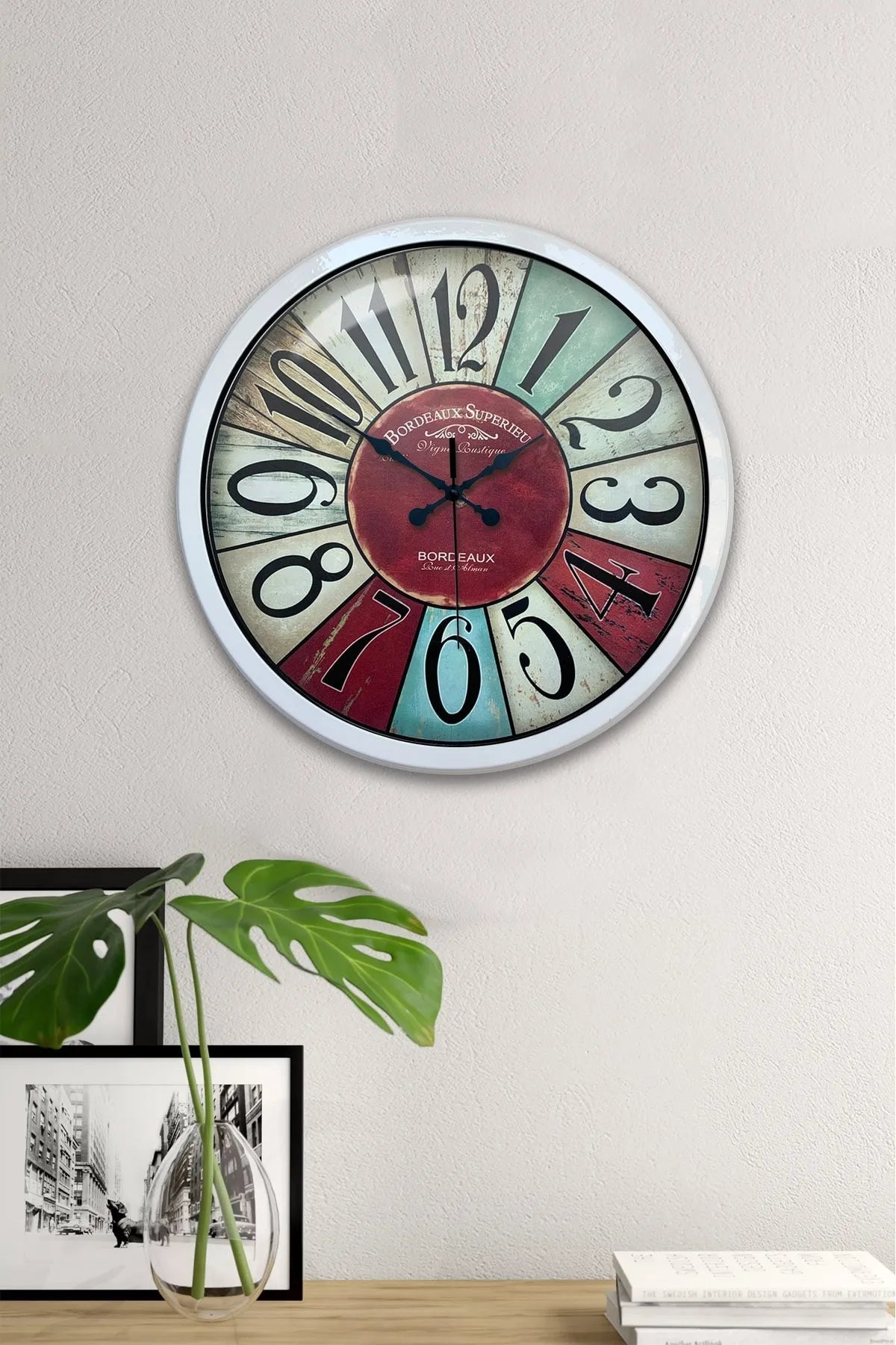 40 Cm Retro Metal Duvar Saati