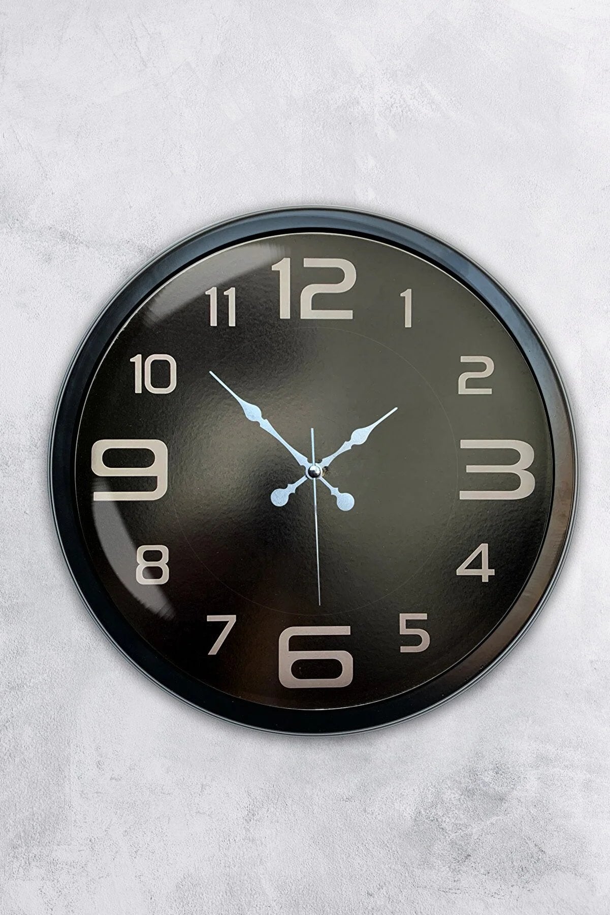 40 Cm Siyah Kadran Metal Duvar Saati