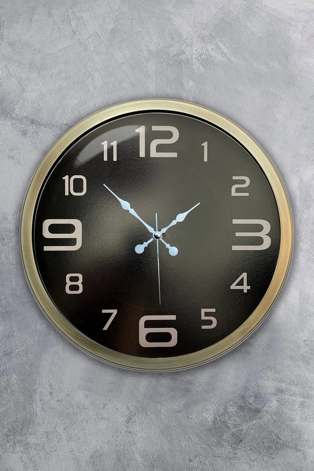 40 Cm Siyah Kadran Metal Duvar Saati