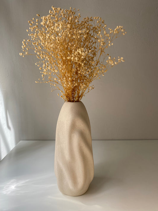 Seramik Dalgalı Vazo (Uzun Model)