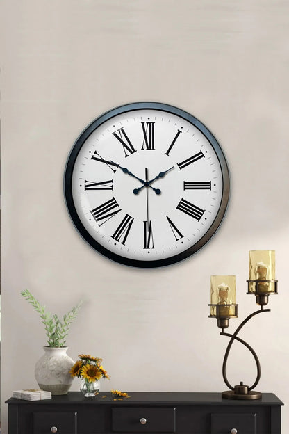 40 Cm Klasik Romen Rakamlı Metal Duvar Saati