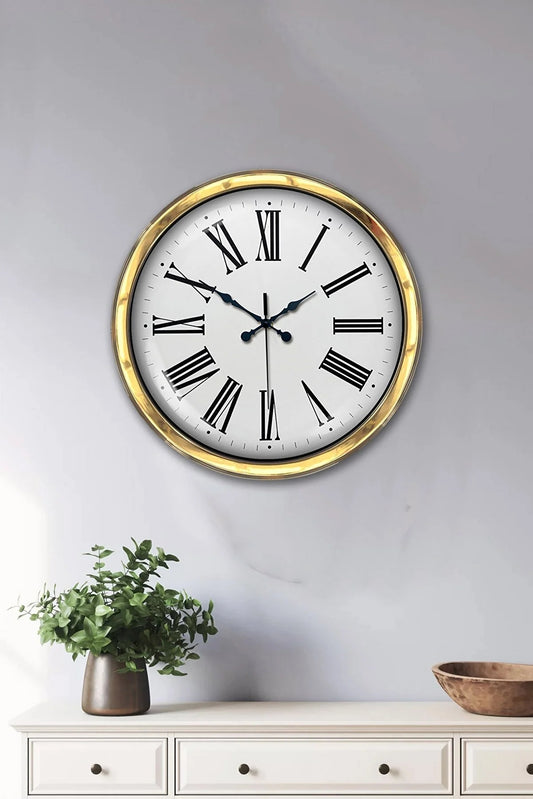 40 Cm Klasik Romen Rakamlı Metal Duvar Saati