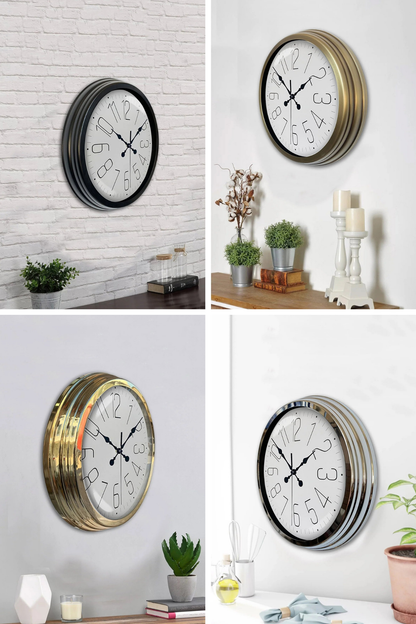 40 Cm Büyük Rakamlı Metal Duvar Saati