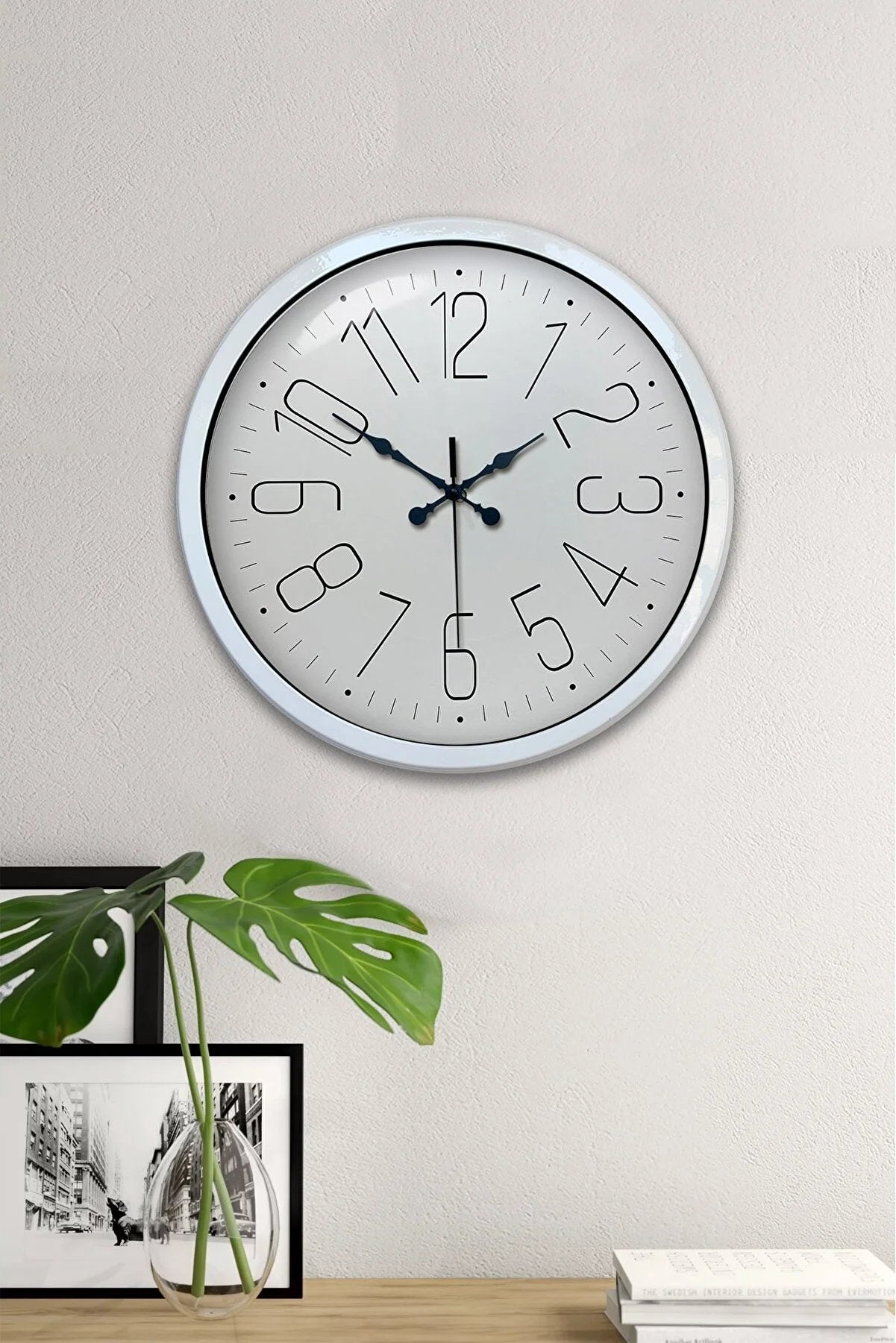 40 Cm Büyük Rakamlı Metal Duvar Saati