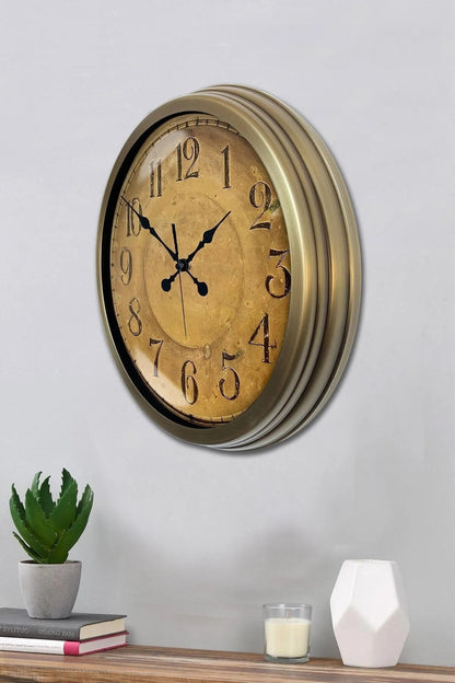 40 Cm Eskitme Metal Duvar Saati