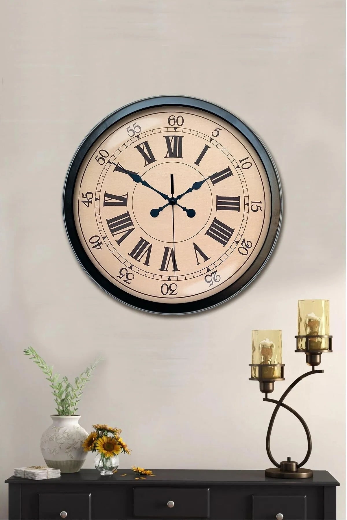 40 Cm Eskitme Metal Duvar Saati