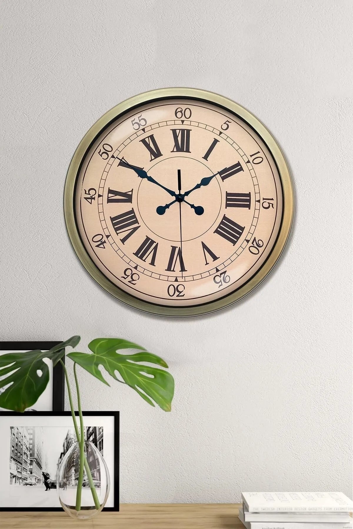 40 Cm Eskitme Metal Duvar Saati