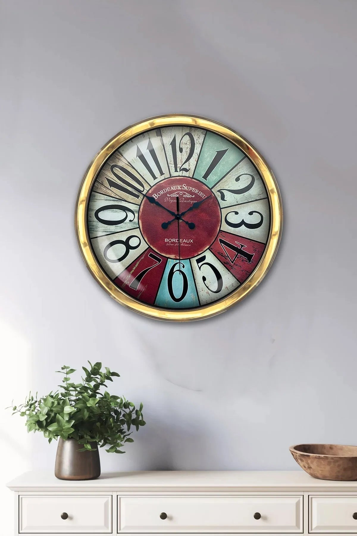 40 Cm Retro Metal Duvar Saati
