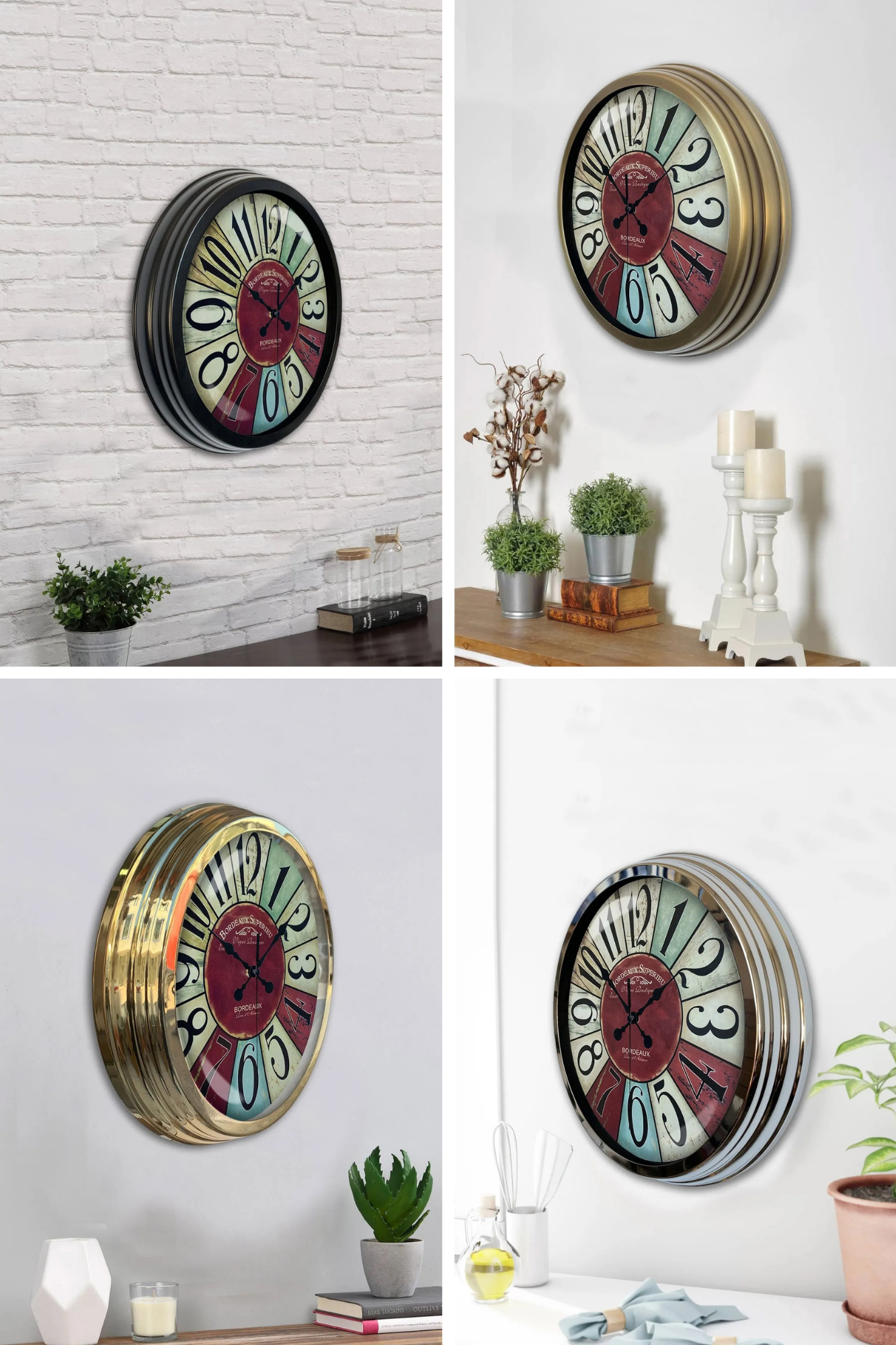 40 Cm Retro Metal Duvar Saati