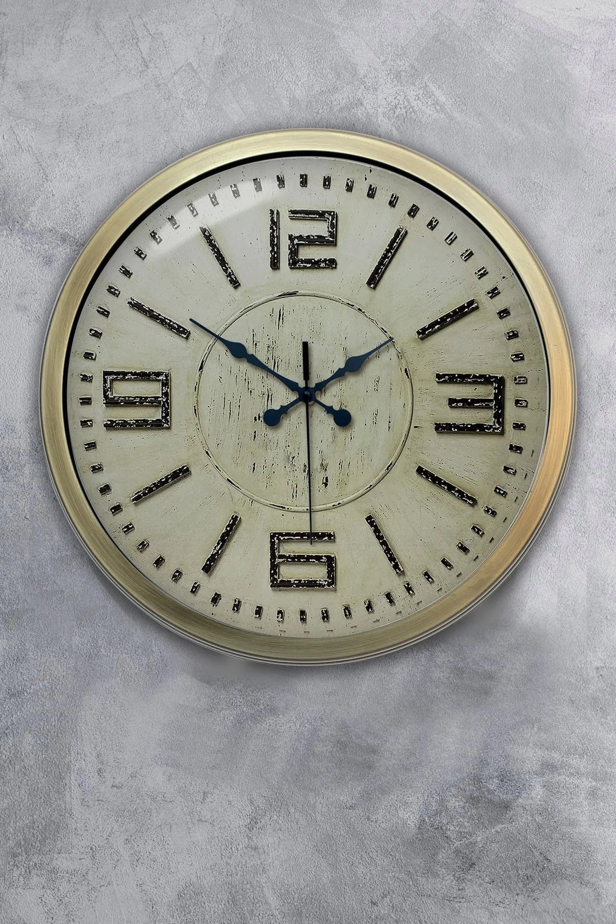 40 Cm Eskitme Metal Duvar Saati