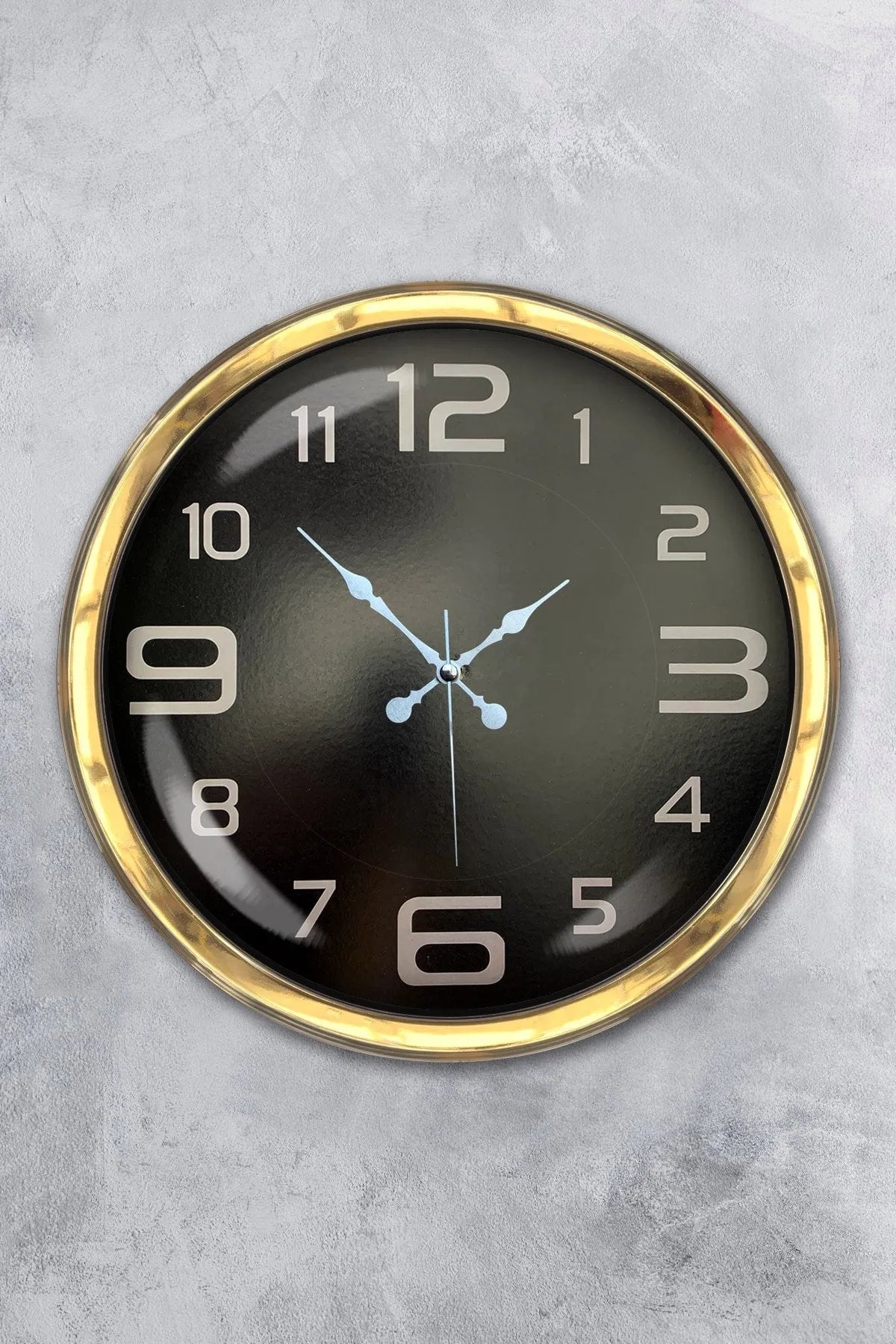 40 Cm Siyah Kadran Metal Duvar Saati