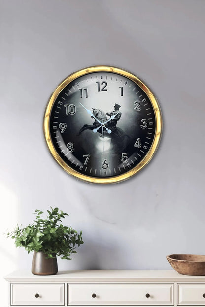 40 Cm Mustafa Kemal Atatürk Kadranlı Metal Duvar Saati