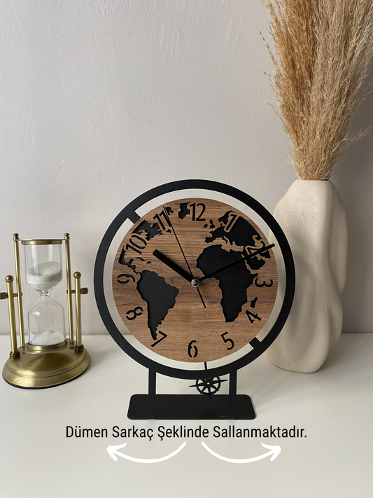 Metal Dümen Sarkaçlı Masa Saati