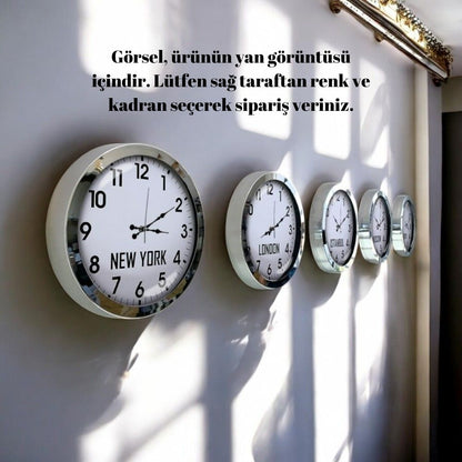 36 Cm 5'li Set Ülke Başkentleri Tabelasız Resepsiyon Saati