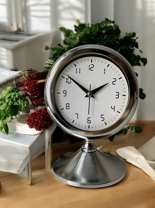 Metal Minimal Krom Masa Saati