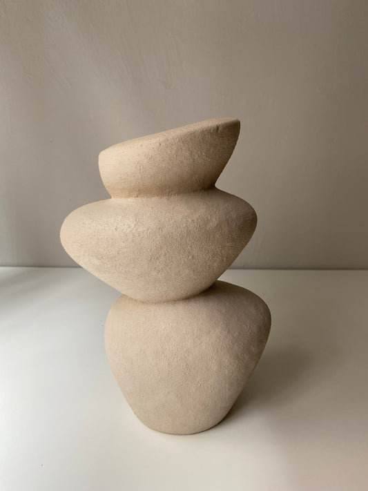 Seramik Modern 3 Taş Vazo