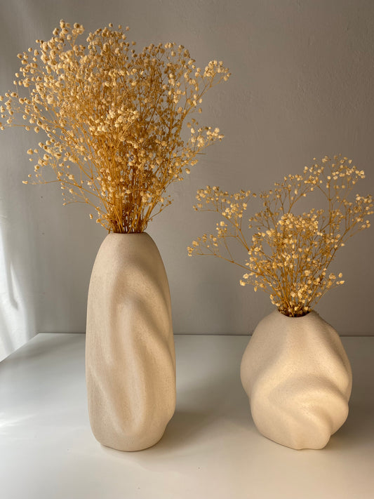 Seramik Dalgalı Vazo Set