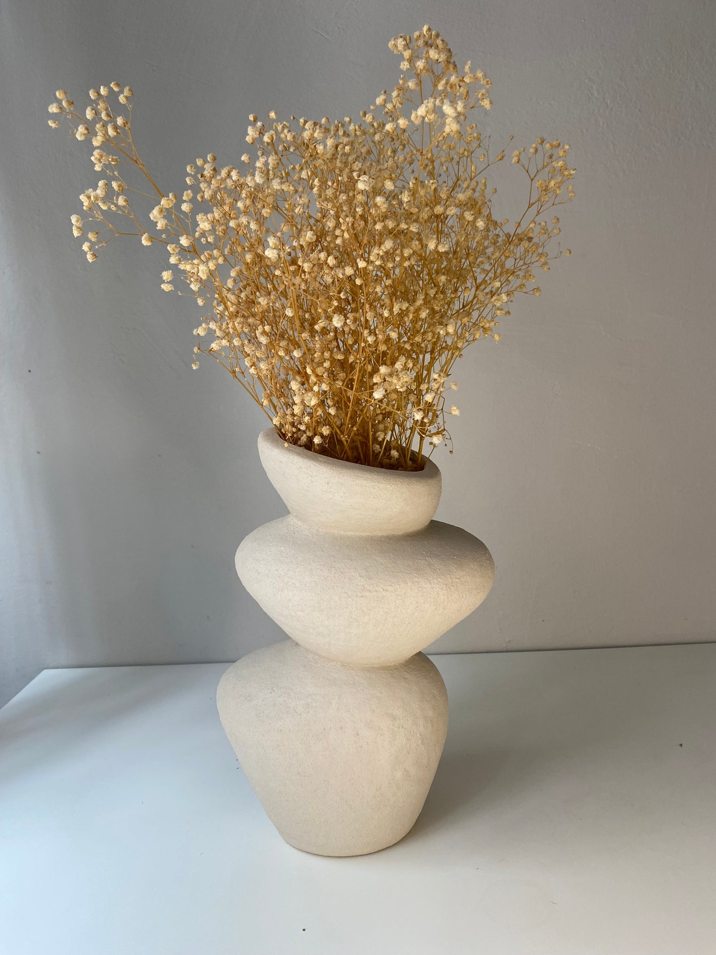 Seramik Modern 3 Taş Vazo